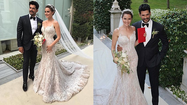 Güzel oyuncu, Çalıkuşu dizisinde tanıştığı Burak Özçivit ile geçtiğimiz yaz ayında evlenmişti.