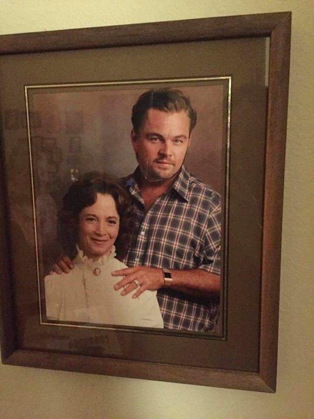 4. Rahmetli eşinin fotoğrafına Leonardo DiCaprio'nun fotoğrafını koyan Photoshop ustası 😅