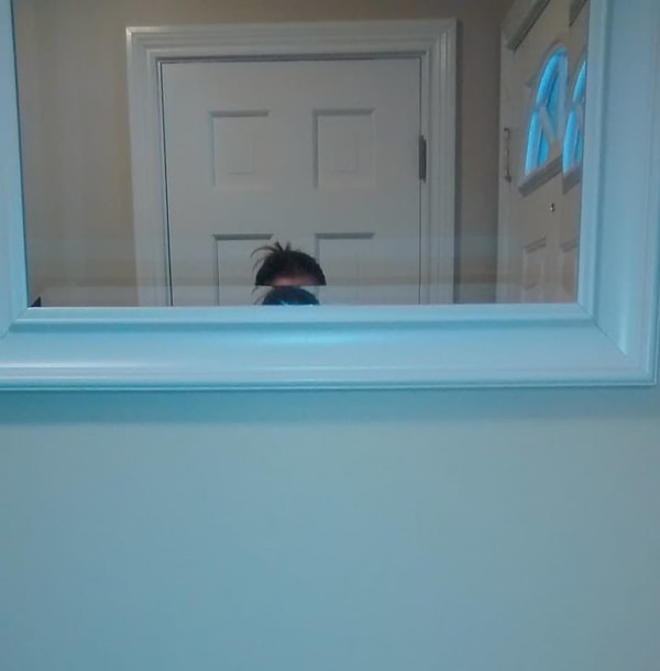 6. И парень, повесивший зеркало на уровне своего роста, забыв про кое-кого еще