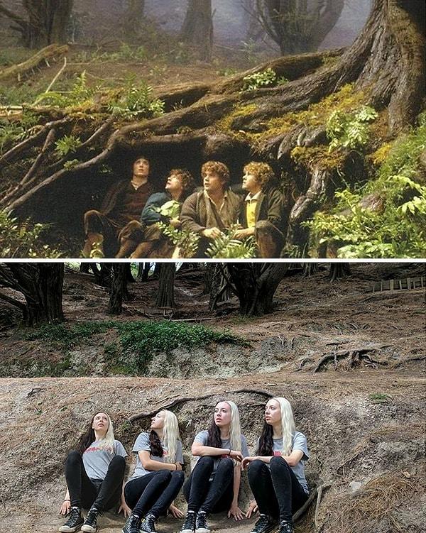 4. Hobbitlerin Wellington'daki gizlenme yerinde Nazgul'dan saklanırken.