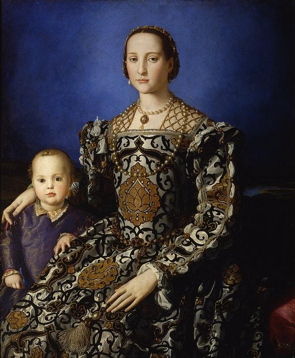 5. Portrait of Eleonora di Toledo, Agnolo Bronzino, 1544-1545.