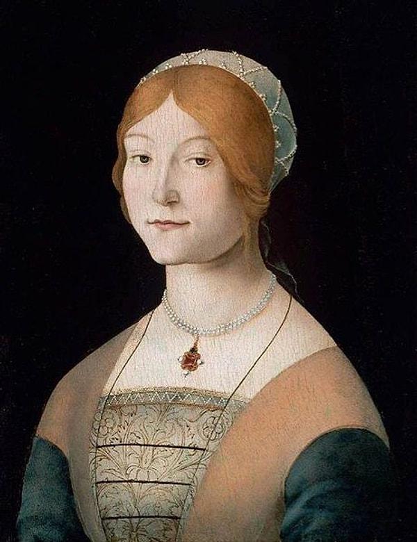 9. Portrait of a Woman with a Pearl Necklace, Lorenzo Costa, 1485–1495.