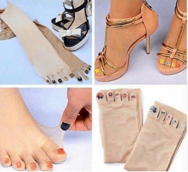 5. Если вам лень красить ногти, можно прибегнуть к такому нехитрому способу 🙄