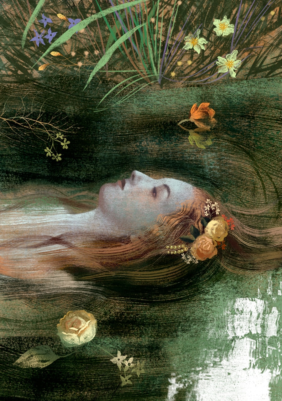 Утопленница. Офелия Шекспир. Офелия Утопленница. Anna Elena Balbusso иллюстрации. Прерафаэлиты Утопленница.