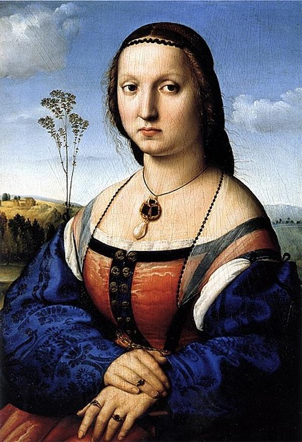 22. Portrait of Maddalena Strozzi Doni, Raffaello Sanzio, 1506.