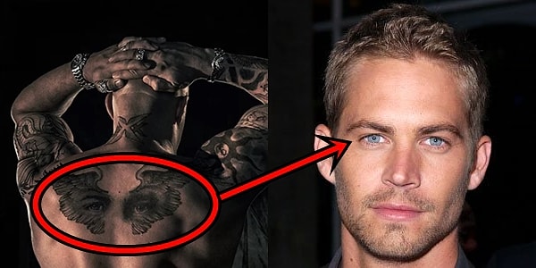 14. Вин Дизель и глаза Пола Уокера на крыльях ангела