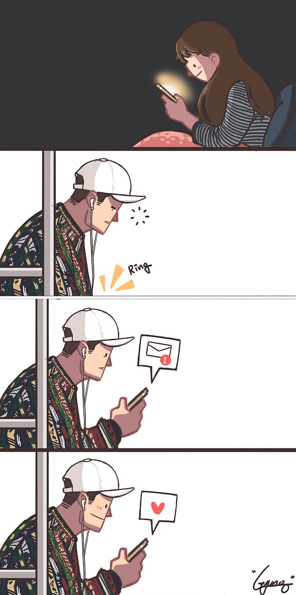 1. Сообщение от любимой заряжает позитивом на весь день