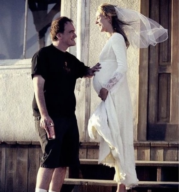 11. Квентин Тарантино и Ума Турман в роли невесты в «Убить Билла»! 🤗