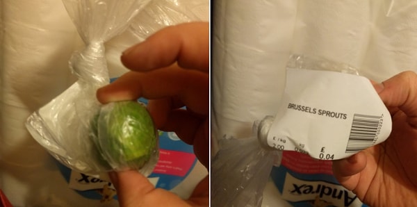 7. "Новогодний заказ пришел, и я стал свидетелем чего-то невероятного. Моя мать каким-то образом смогла заказать только один вилок брюссельской капусты!"