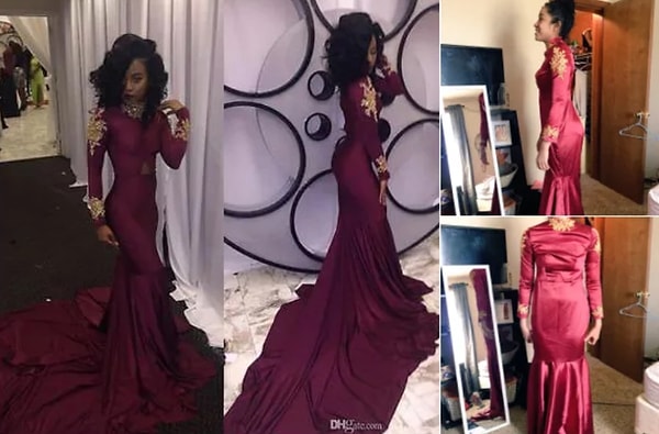 12. Полное отсутствие связи между пришедшим платьем и его фотографией на сайте продавца.