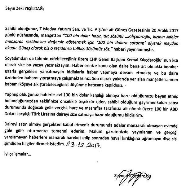 Hürriyet yazarı Ahmet Hakan, mektubu 'hafif ironik bir dille yazmış' diyerek köşesinde yayınlamıştı 📌