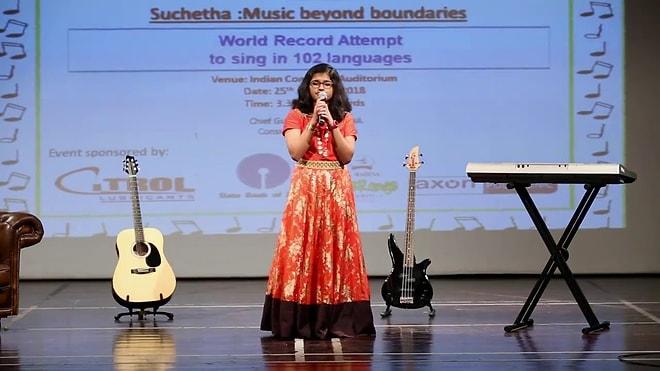 6 Saat Boyunca 102 Dilde Şarkı Söyleyen 12 Yaşındaki Genç Kız: Suchetha Satish