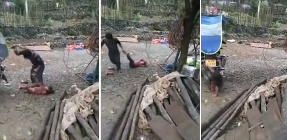 Küçük Kızını Dövdükten Sonra Motorun Arkasına Bağlayarak Sürükleyen Cani Baba!