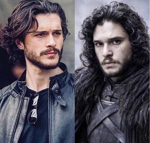 Bu arada Game of Thrones'un Jon Snow'u Kit Harington'a olan benzerliğiyle de gözlerden kalpler çıkartıyor. 😍