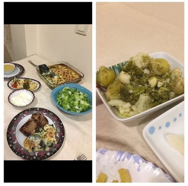 7. Жена заботливо готовит овощи, но уже не так как раньше)