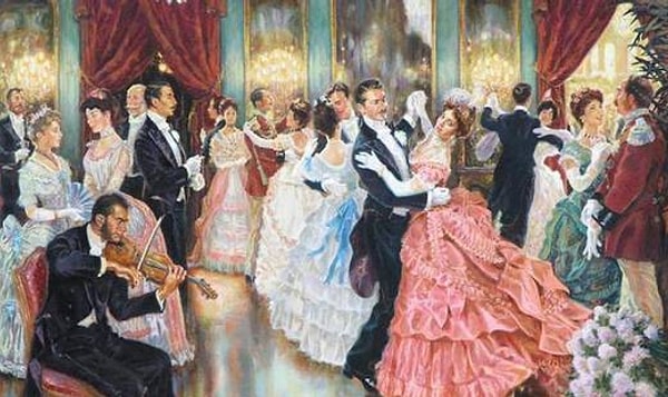 2. Что должен был делать мужчина во время танца с женщиной на балу?