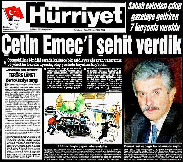 7 Mart 1990 sabahı gazeteye gitmek üzere İstanbul Suadiye’deki evinden çıktığı sırada, şoförü Sinan Ercan’la birlikte silahlı saldırıya uğradı. Olay yerinde hayatını kaybetti.