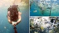 Plastikle Yok Olan Bir Okyanus! İngiliz Dalgıcın Bali Kıyılarında Çektiği Çarpıcı Görüntüler