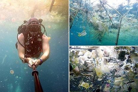 Plastikle Yok Olan Bir Okyanus! İngiliz Dalgıcın Bali Kıyılarında Çektiği Çarpıcı Görüntüler