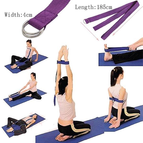 8. Özellikle yogaya yeni başlayanlar için ideal olan, aynı zamanda yoga matınızı da kolaylıkla taşımanızı sağlayan yoga kemerinizi de almayı unutmayın!