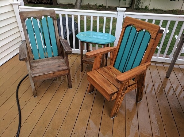 10. Вымытые стулья, сделанные еще дедушкой