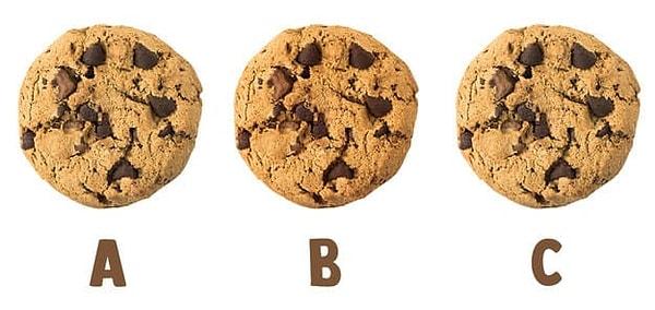 8. KAHVERENGİ:  Hangi kurabiye diğer ikisinden farklı?