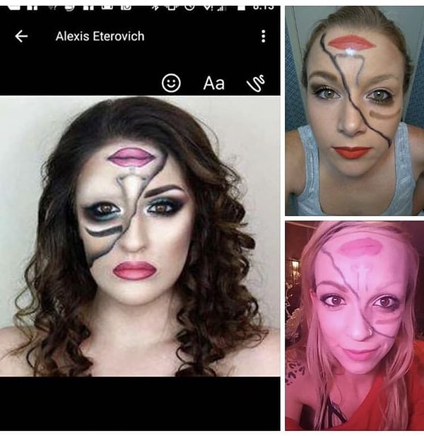 1. Этот макияж на Хэллоуин выглядит круто только в теории