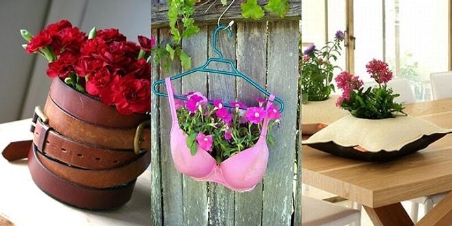 Çiçeklerinize Vazo Aramayın! Artık Ürünlerden Yapabileceğiniz Mükemmel Saksı Fikirleri