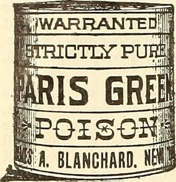 2. В 1814 году появилась более усовершенствованная версия пигмента — парижская зелень или просто изумрудно-зеленый. И парижская зелень, и зелень Шееле содержали мышьяк.