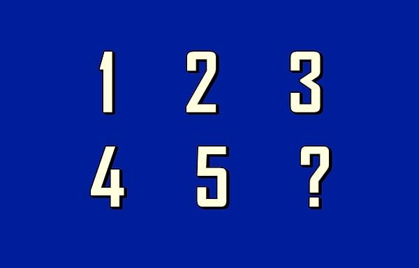 8. Son olarak; resimdeki sayı dizisinde soru işareti yerine ne gelmeli? Not: Cevap 6 değil. :)