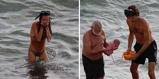 Hayata Gözlerini Denizde Açmak! Rus Turist Kızıldeniz'de Doğum Yaptı