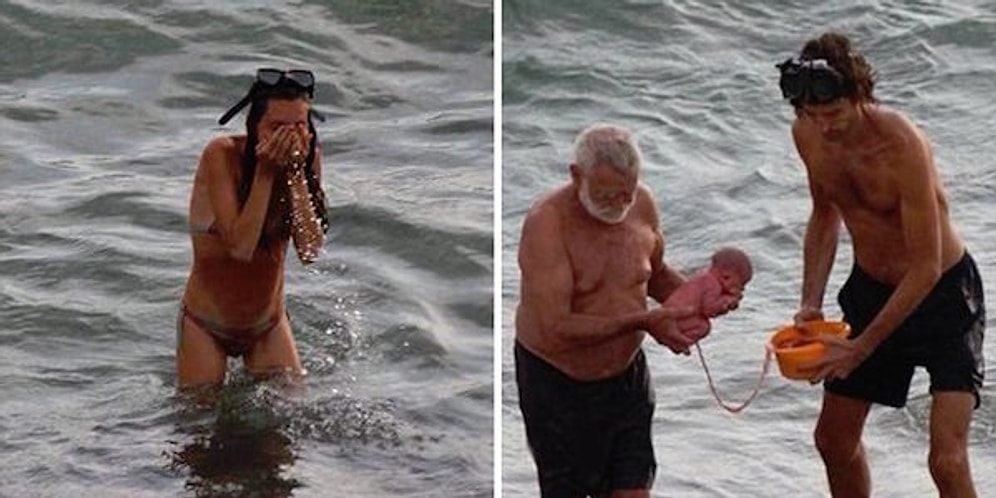 Hayata Gözlerini Denizde Açmak! Rus Turist Kızıldeniz'de Doğum Yaptı