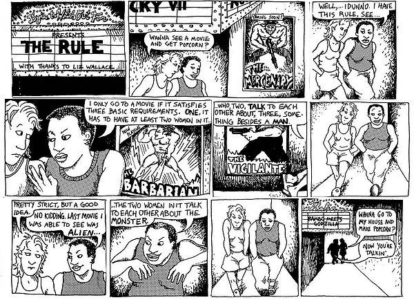 Bechdel testi, ismini Alison Bechdel'in 1985 yılında çıkardığı karikatürden alıyor.