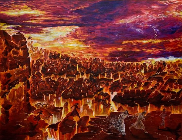 6. Как назывались города, которые уничтожил Бог из-за грехов их жителей?