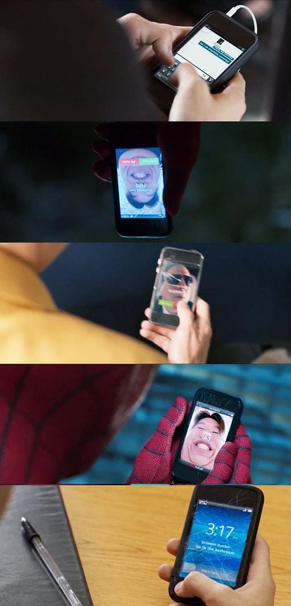 19. Son olarak, 'Spider-Man: Homecoming'de her savaştan sonra Peter'ın telefonu git gide daha çok zarar görüyor.