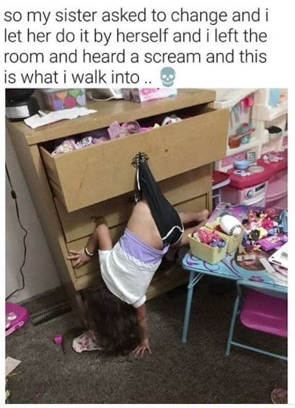 4. "Моя сестра просто попросила переодеть ее, а я разрешила ей выбрать самой..."