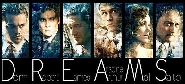 28. Başlangıç filmindeki karakterlerin isimlerinin ilk harflerini alırsanız; Dom, Robert, Eames, Arthur, Mal ve Saito, İngilizce rüya anlamına gelen 'dreams' kelimesi çıkar.