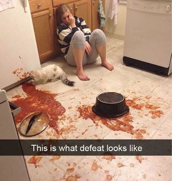 8. Она точно больше никогда не будет готовить соус для пасты...