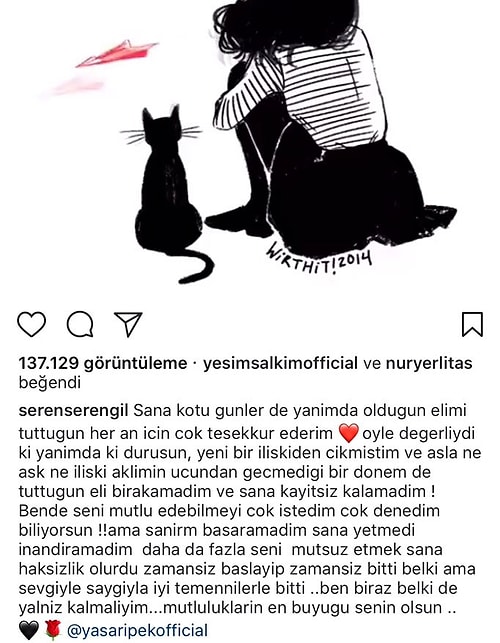 Düğün haberini beklediğimiz Seren Serengil ise yine aşkta mutluluğu yakalayamadı.