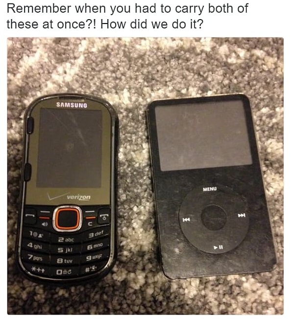 7. Наши телефоны были не настолько практичными, как современные