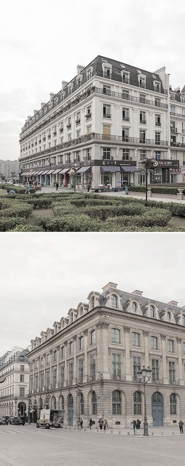 17. Верх: Китай. Низ: Париж