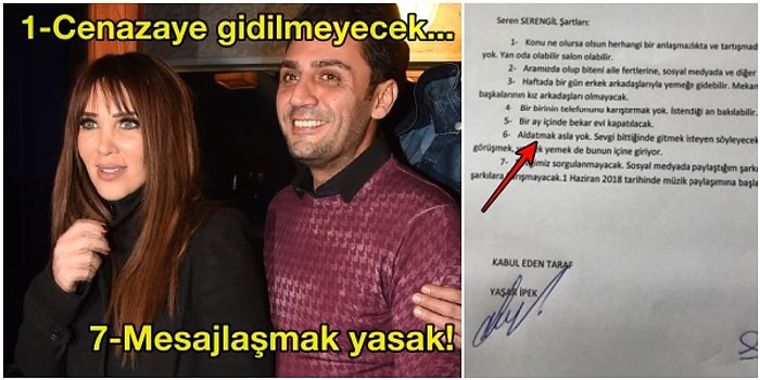 Seren Serengil ve Yaşar İpek'in Kapitülasyon Tadındaki Aşırı İlginç Maddeli İlişki Şartnamesi