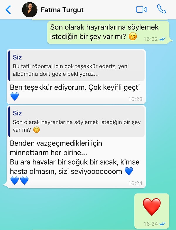 18. Size son bir mesajı var: