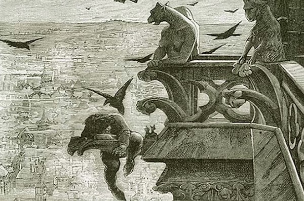 7. "Однажды утром, проснувшись, она нашла у себя на окне два сосуда, наполненные цветами. Один из них — красивая хрустальная ваза, но с трещиной. Налитая в вазу вода вытекла, и цветы увяли. Другой же — глиняный, грубый горшок, но полный воды, и цветы в нем были свежи и ярки. Не знаю, было ли то намеренно, но Эсмеральда взяла увядший букет и весь день носила его на груди"