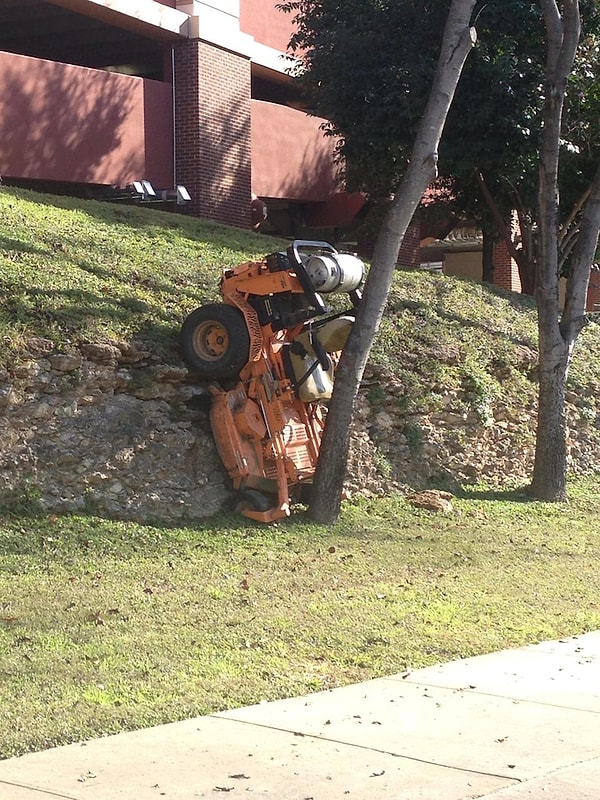 4. А кто вам сказал, что стрижка газона - это лёгкое занятие?