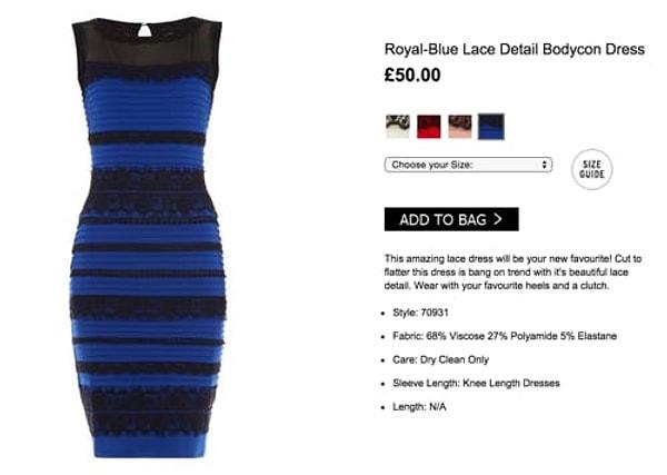 Fotoğraftan dolayı çoğu insan iki türlü de görebilse de, elbisenin gerçek rengi aslında mavi-siyahtı.