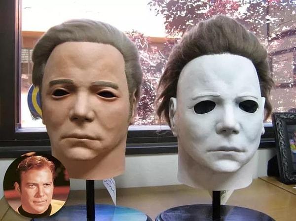 4. 'Yabancı' filminde Michael Myers'ın taktığı maske, Kaptan Kirk'ün suratının beyaza boyanmış hali.