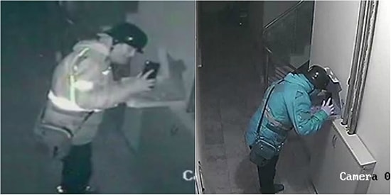 Mide Bulandıran Görüntü! Sipariş Edilen Pizzaya Tükürürken Selfie Çeken Kurye Güvenlik Kamerasında