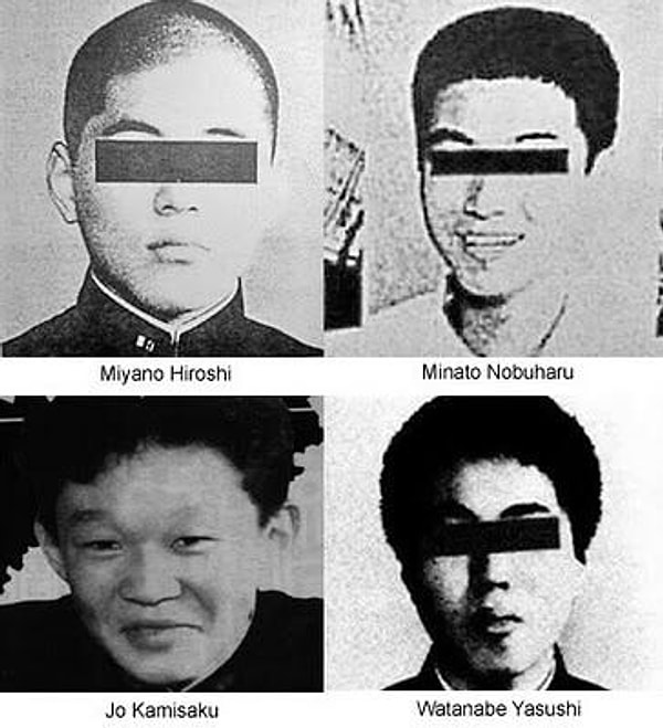 Junko part-time işinden çıktığı sırada, Hiroshi Miyano ve üç arkadaşı tarafından kaçırıldı. Kaçıranlar, Junko'yu içlerinden birinin ailesine ait bir eve götürdüler ve burası genç kız için adeta bir cehenneme döndü. Görseli