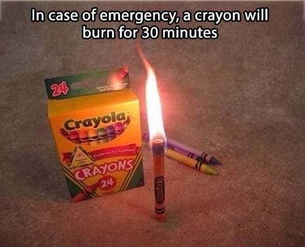 4. Используйте мелки в чрезвычайных ситуациях